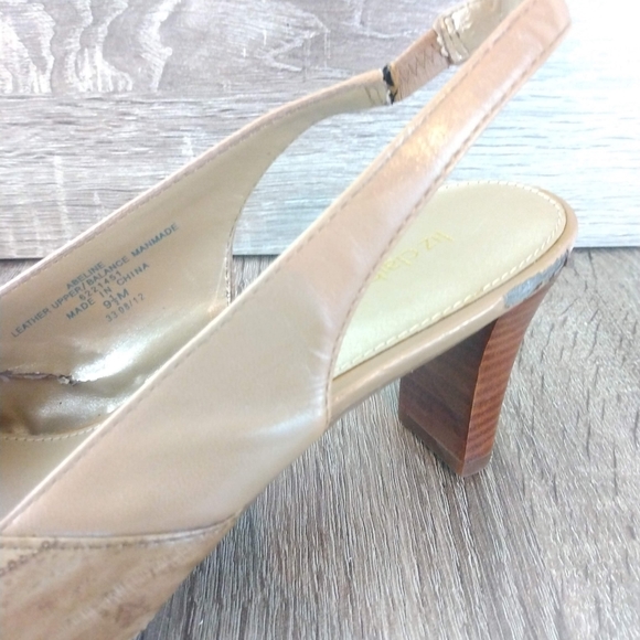 Liz Claiborne Abeline Tan Leather Slingback Shoe - Picture 4 of 12